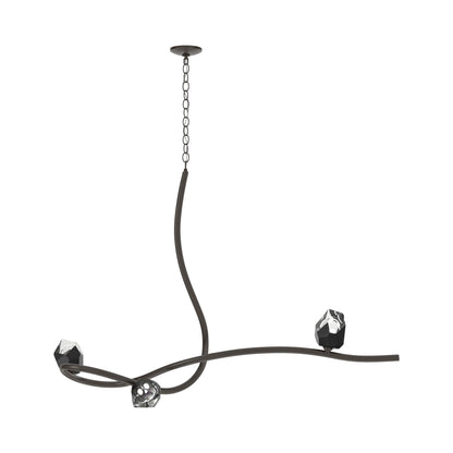 Glacier Pendant Light in Oil Rubbed Bronze/Black Crystal (3-Light).