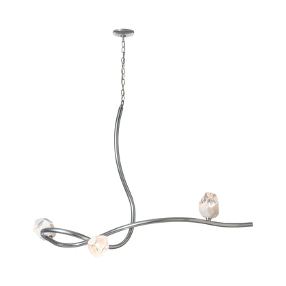 Glacier Pendant Light in Sterling/White Crystal (3-Light).