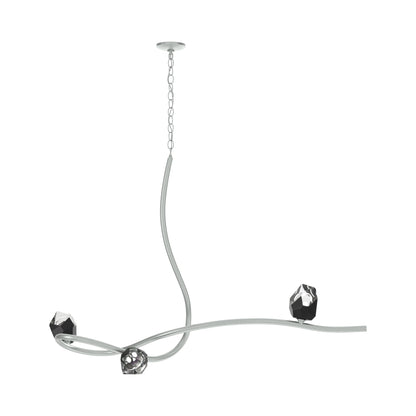 Glacier Pendant Light in Vintage Platinum/Black Crystal (3-Light).