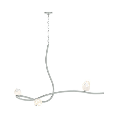 Glacier Pendant Light in Vintage Platinum/White Crystal (3-Light).