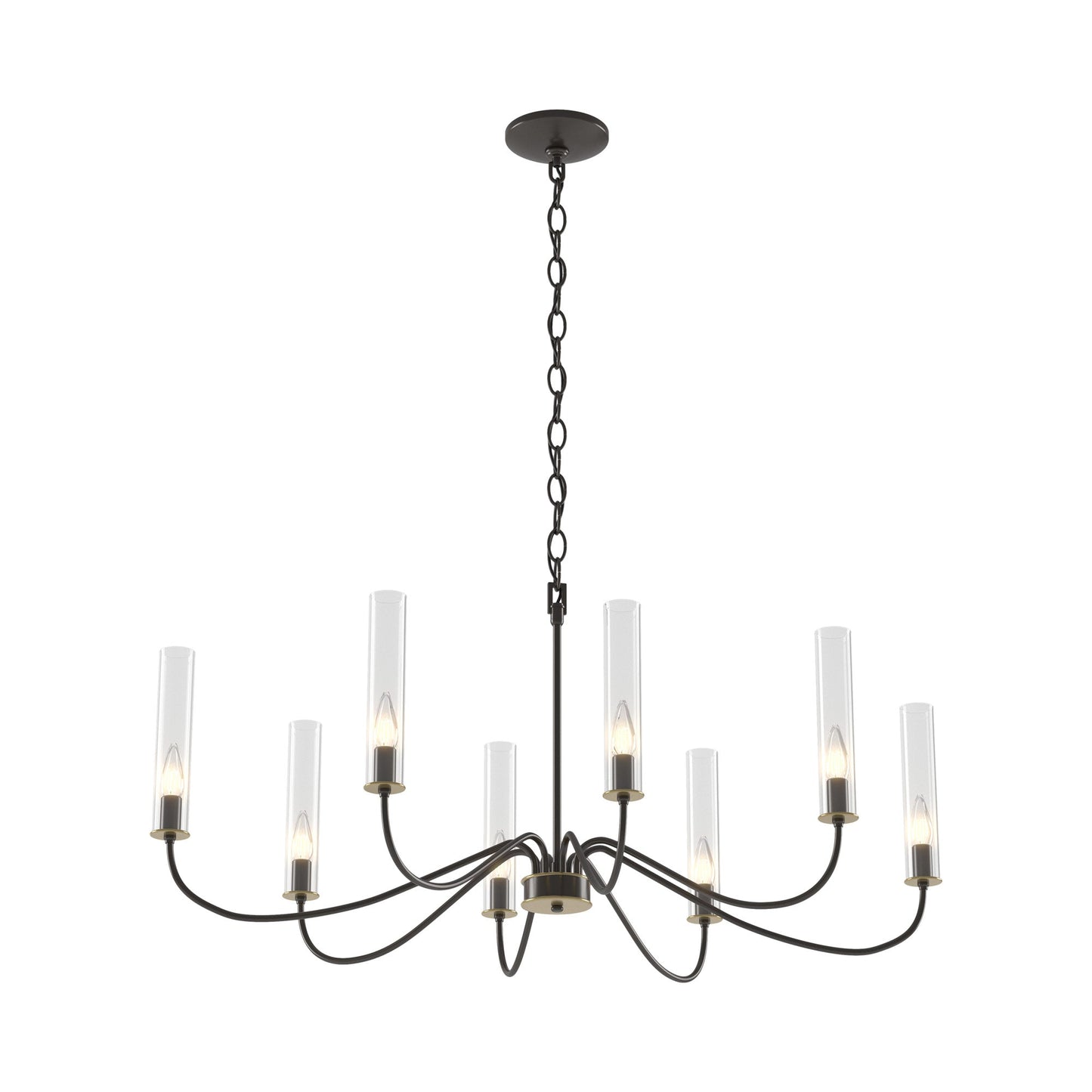 Grace Chandelier in Oil Rubbed Bronze.