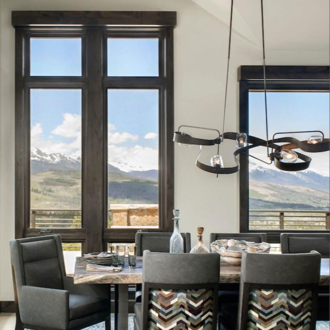 Graffiti Multi Light Pendant Light in dining room.