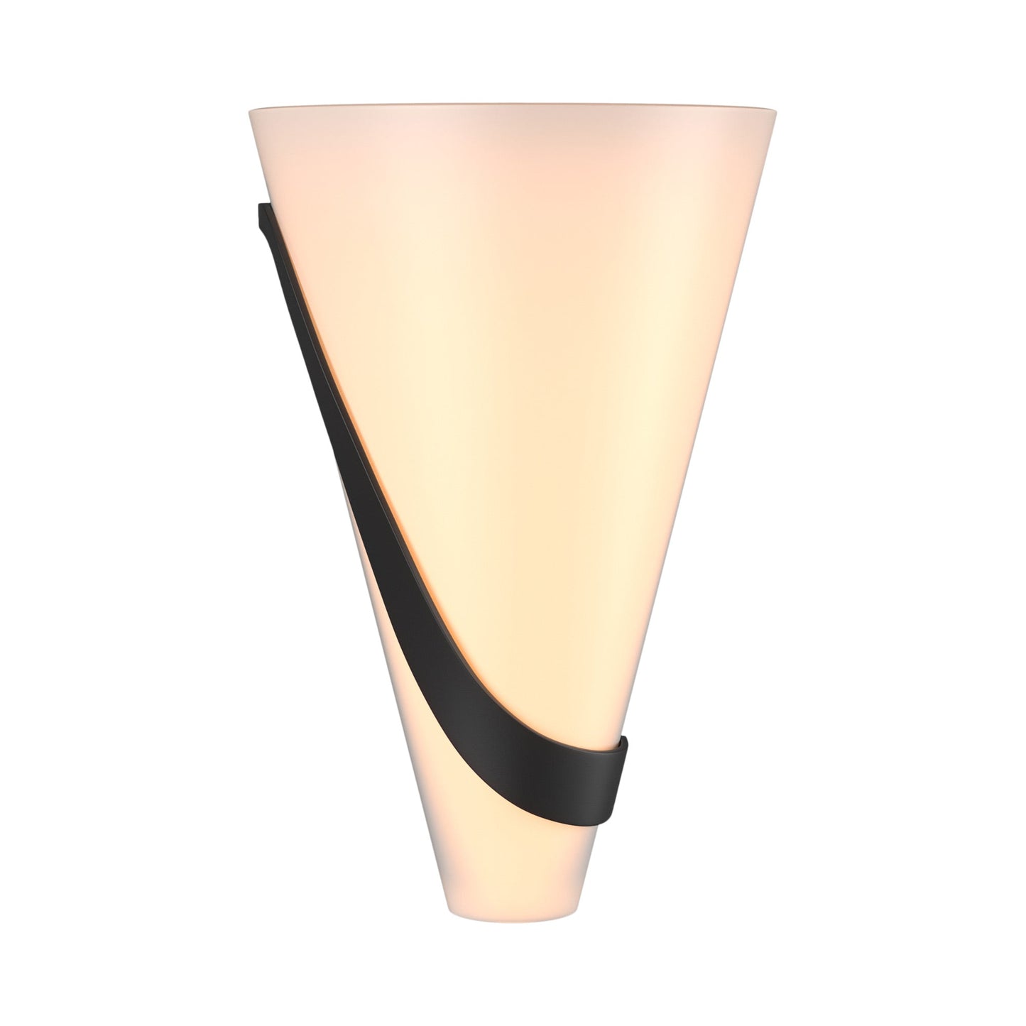 Half Cone Wall Light in Black (Left).