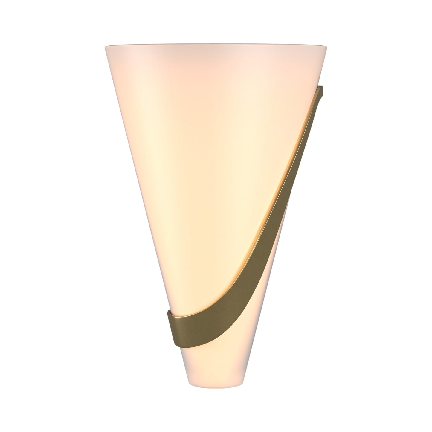 Half Cone Wall Light in Modern Brass (Right).