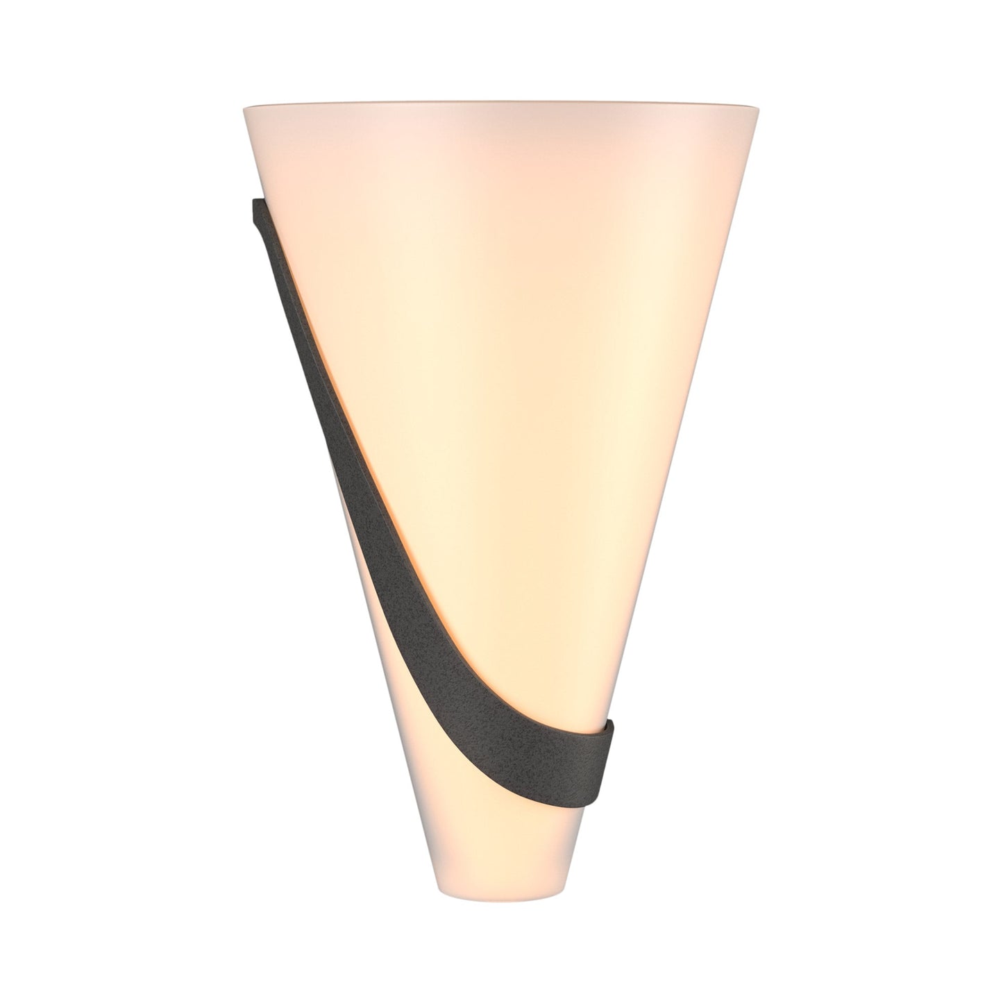Half Cone Wall Light in Natural Iron (Left).