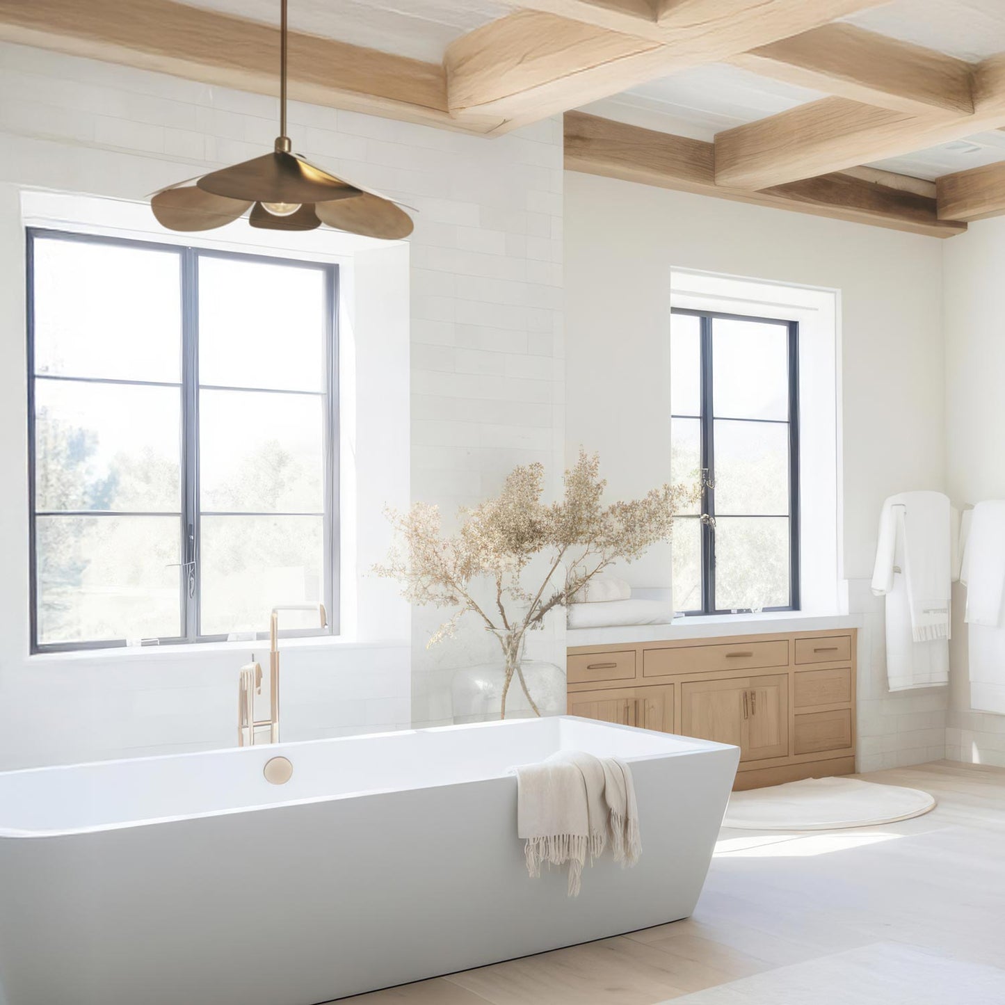 Hana Pendant Light in bathroom.