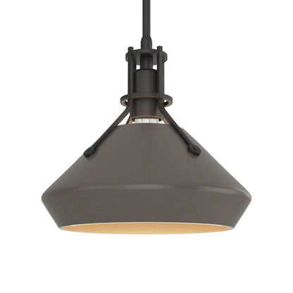 Henry Chamfer Pendant Light in Black/Dark Smoke.
