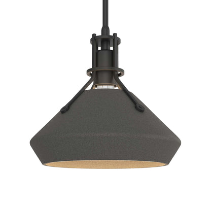 Henry Chamfer Pendant Light in Black/Natural Iron.