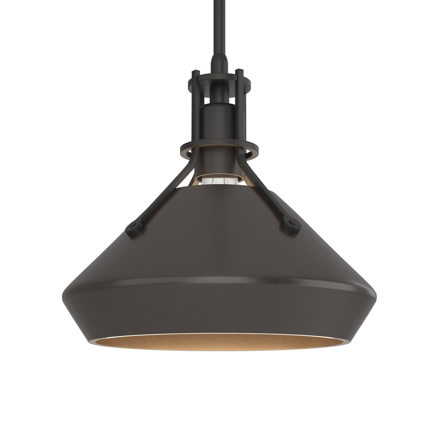 Henry Chamfer Pendant Light in Black/Oil Rubbed Bronze.