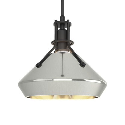Henry Chamfer Pendant Light in Black/Sterling.