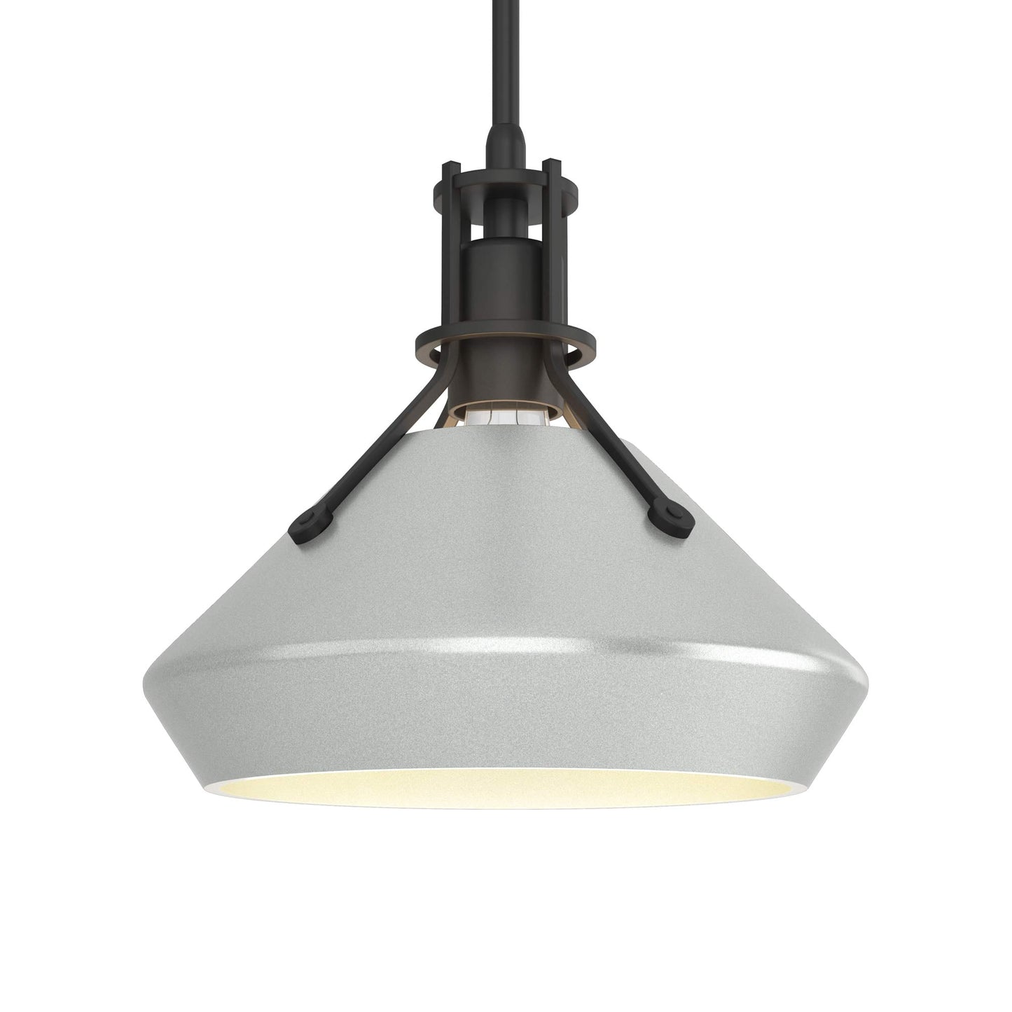 Henry Chamfer Pendant Light in Black/Vintage Platinum.