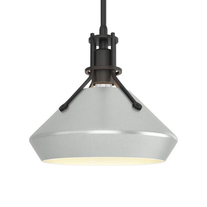 Henry Chamfer Pendant Light in Black/Vintage Platinum.