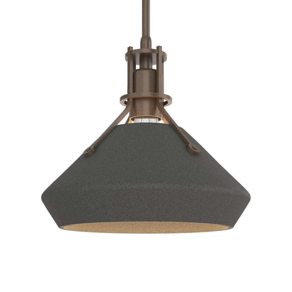 Henry Chamfer Pendant Light in Bronze/Natural Iron.