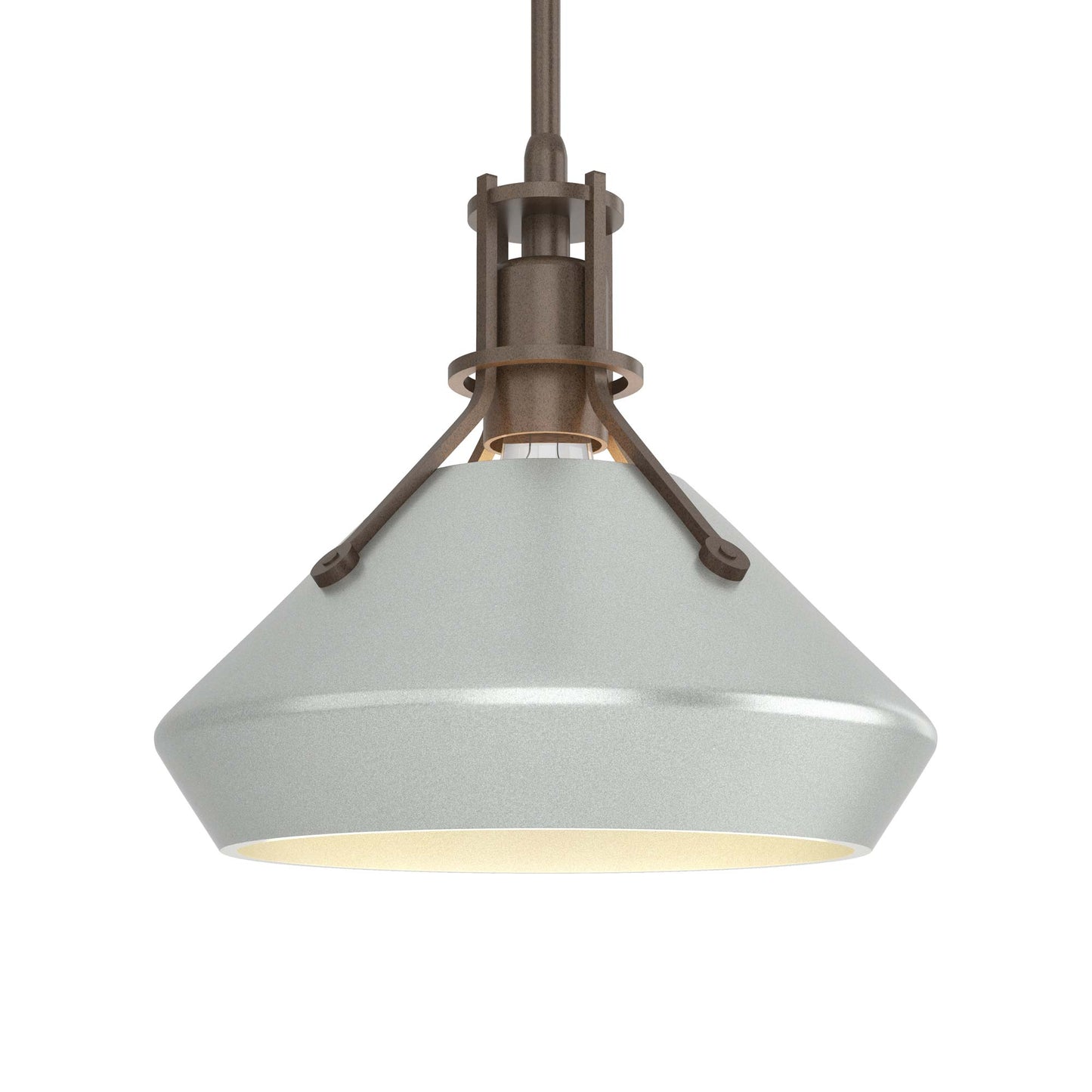 Henry Chamfer Pendant Light in Bronze/Vintage Platinum.