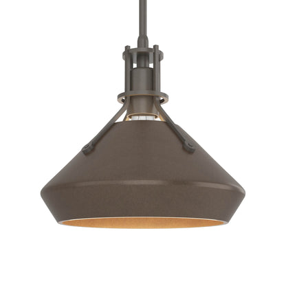 Henry Chamfer Pendant Light in Dark Smoke/Bronze.