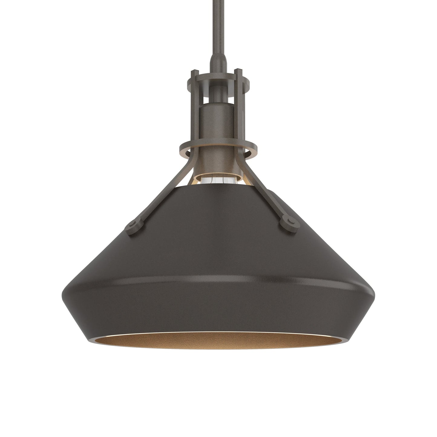 Henry Chamfer Pendant Light in Dark Smoke/Oil Rubbed Bronze.