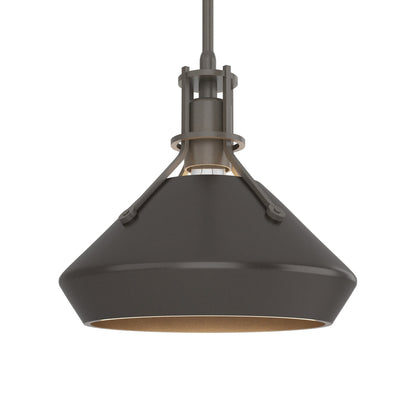 Henry Chamfer Pendant Light in Dark Smoke/Oil Rubbed Bronze.