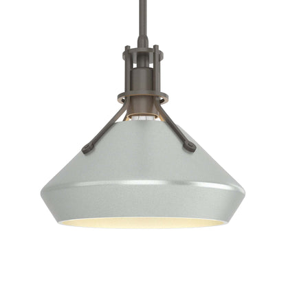 Henry Chamfer Pendant Light in Dark Smoke/Vintage Platinum.