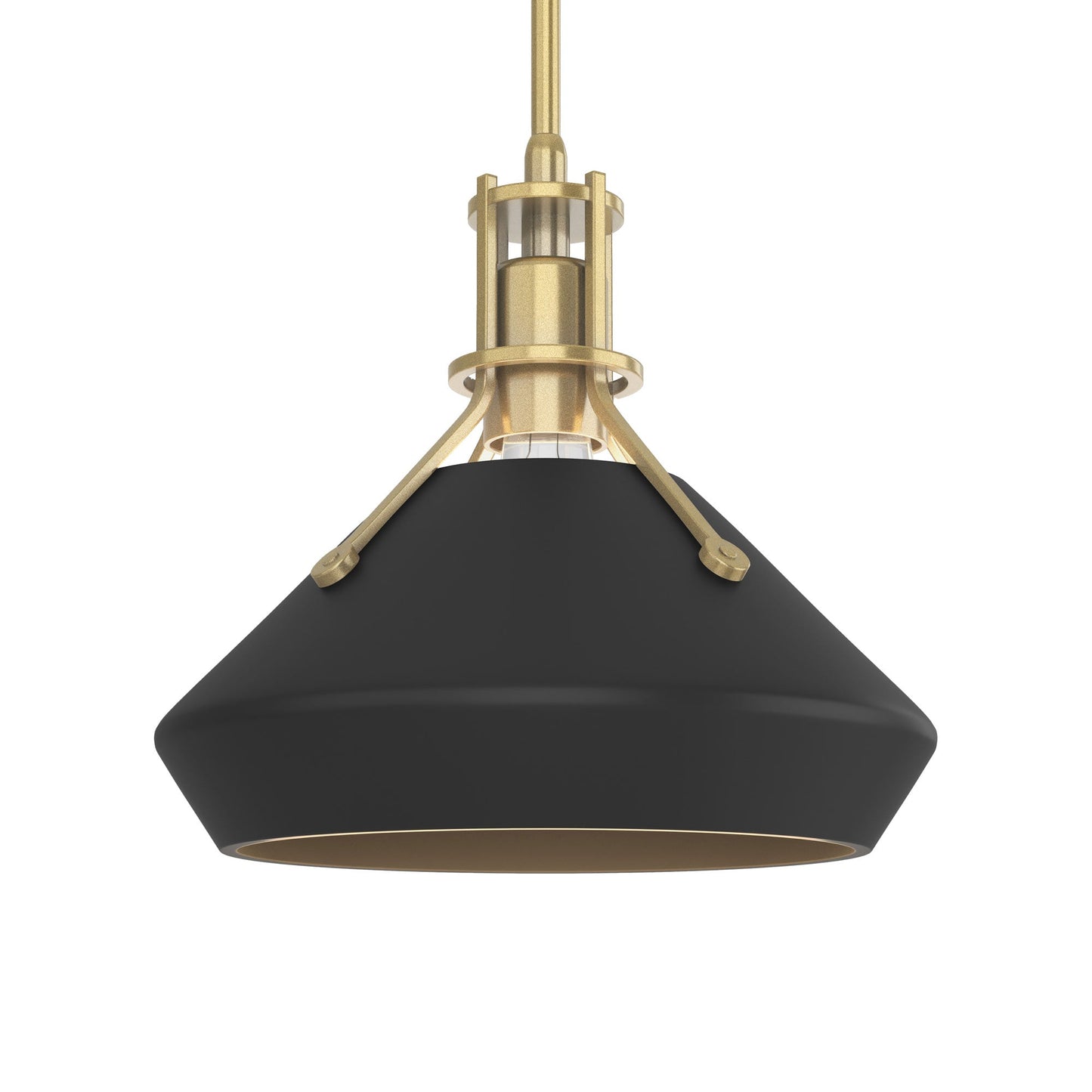 Henry Chamfer Pendant Light in Modern Brass/Black.