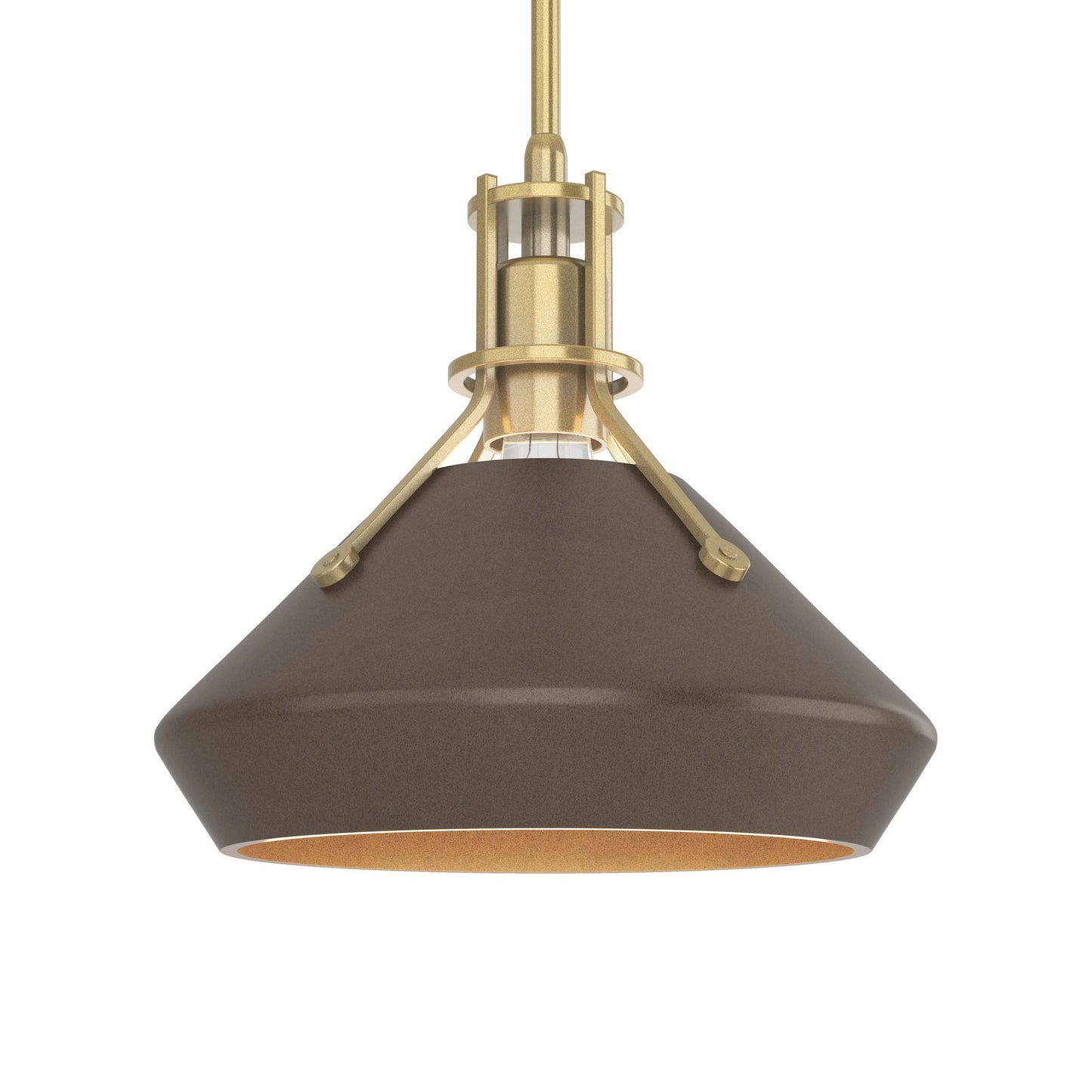 Henry Chamfer Pendant Light in Modern Brass/Bronze.