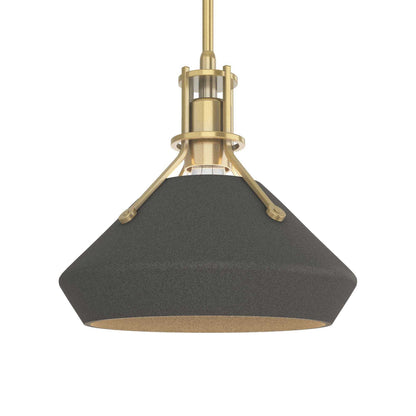 Henry Chamfer Pendant Light in Modern Brass/Natural Iron.