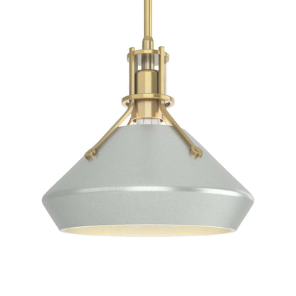 Henry Chamfer Pendant Light in Modern Brass/Vintage Platinum.
