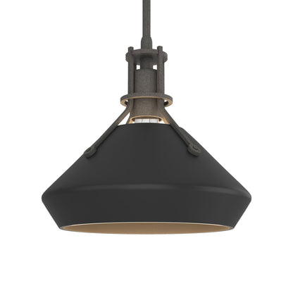 Henry Chamfer Pendant Light in Natural Iron/Black.
