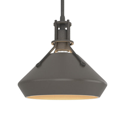 Henry Chamfer Pendant Light in Natural Iron/Dark Smoke.