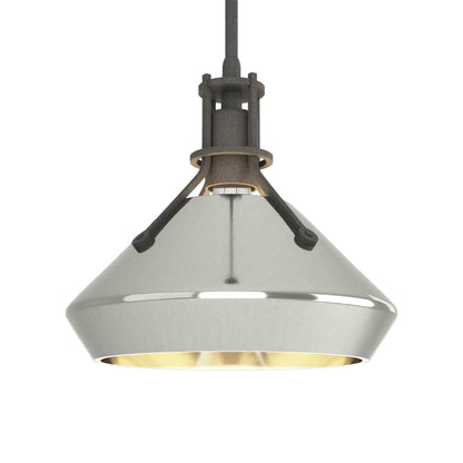 Henry Chamfer Pendant Light in Natural Iron/Sterling.