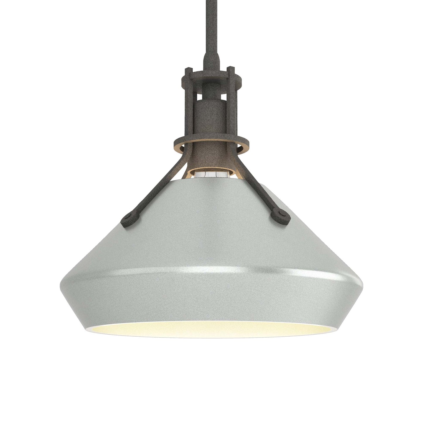 Henry Chamfer Pendant Light in Natural Iron/Vintage Platinum.