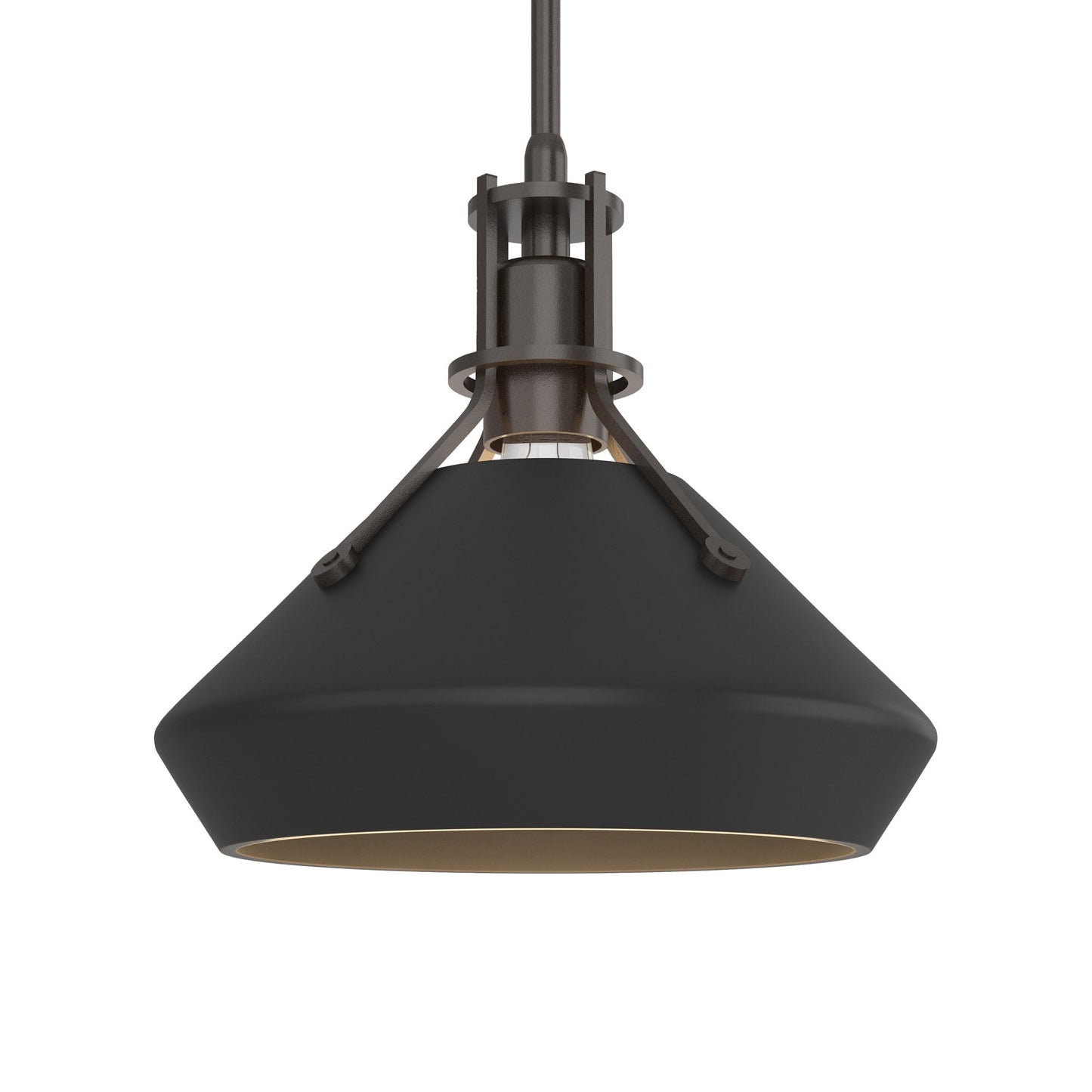 Henry Chamfer Pendant Light in Oil Rubbed Bronze/Black.