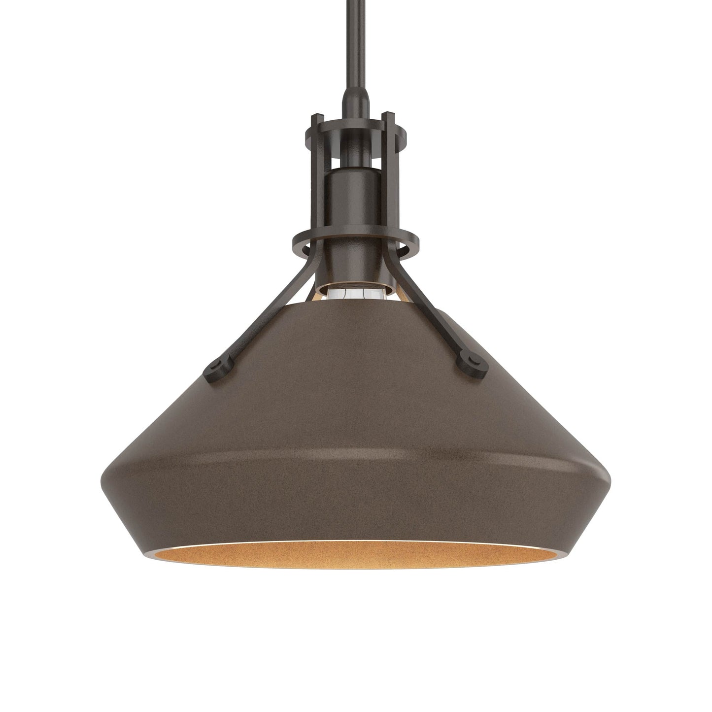 Henry Chamfer Pendant Light in Oil Rubbed Bronze/Bronze.