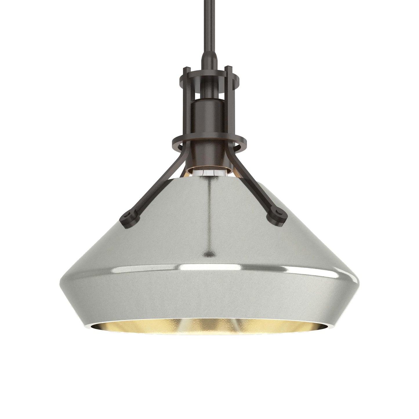 Henry Chamfer Pendant Light in Oil Rubbed Bronze/Sterling.