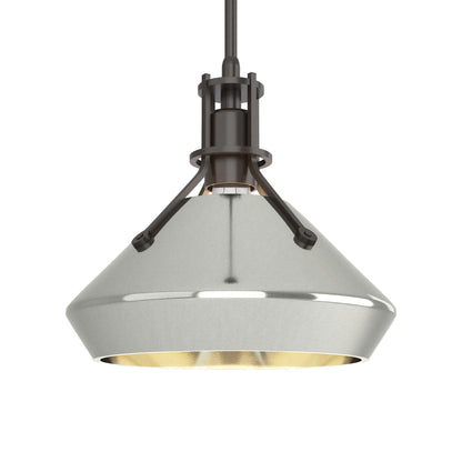 Henry Chamfer Pendant Light in Oil Rubbed Bronze/Sterling.