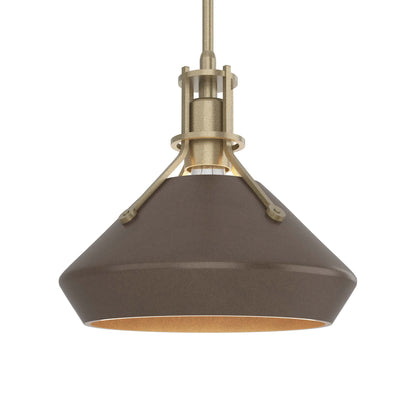Henry Chamfer Pendant Light in Soft Gold/Bronze.