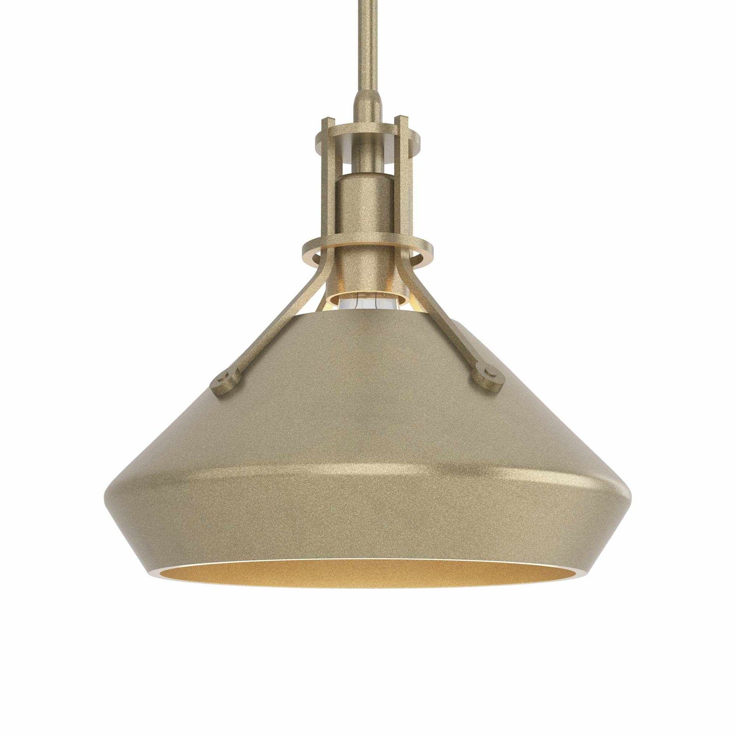 Henry Chamfer Pendant Light in Soft Gold/Soft Gold.