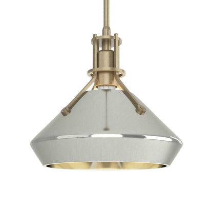 Henry Chamfer Pendant Light in Soft Gold/Sterling.