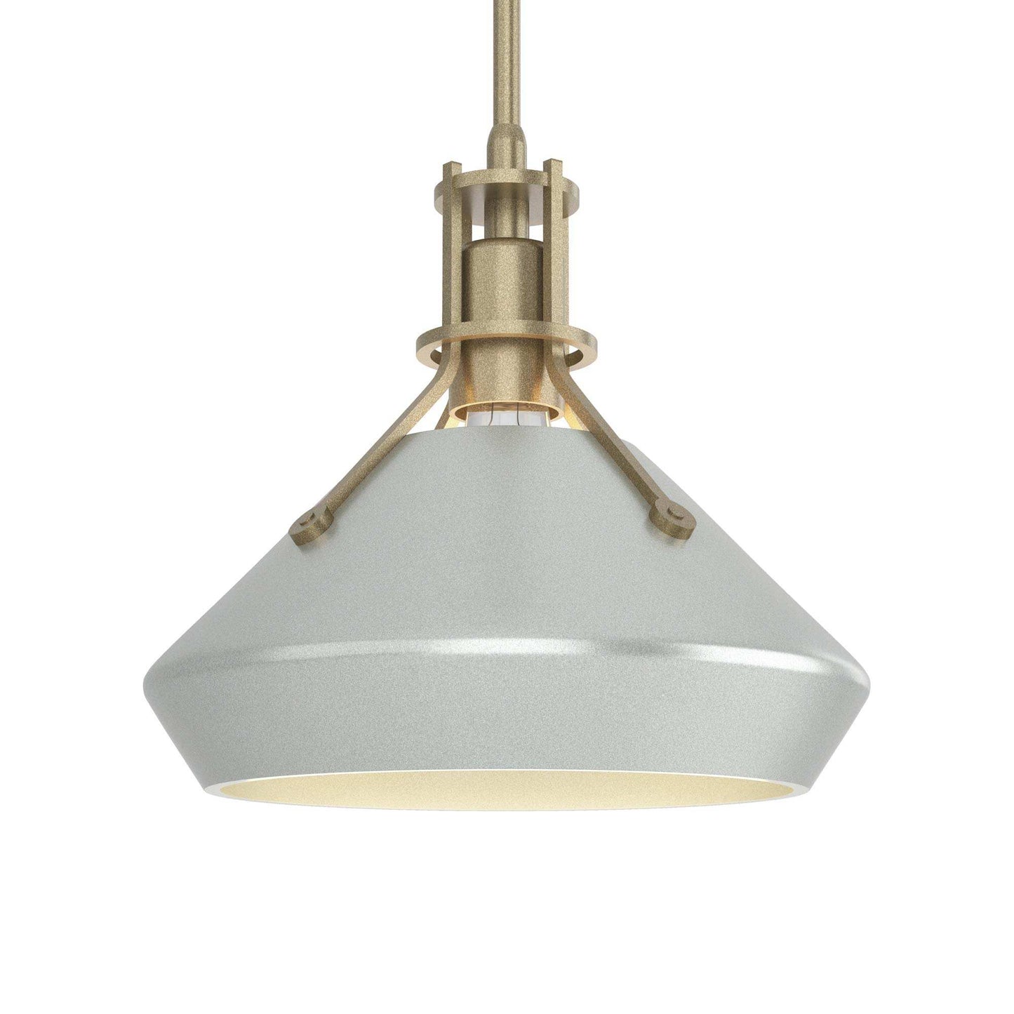 Henry Chamfer Pendant Light in Soft Gold/Vintage Platinum.