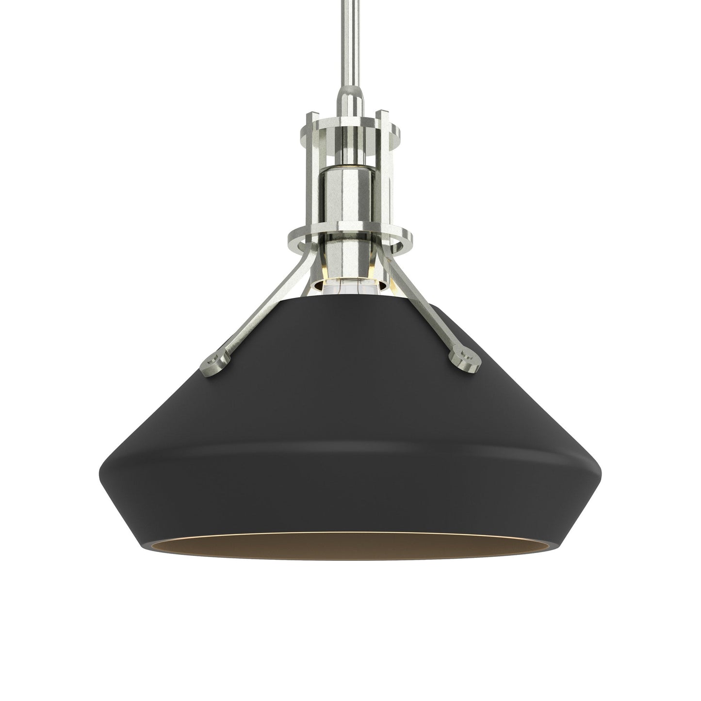 Henry Chamfer Pendant Light in Sterling/Black.