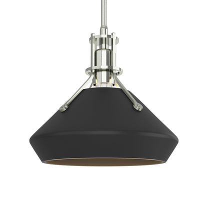 Henry Chamfer Pendant Light in Sterling/Black.