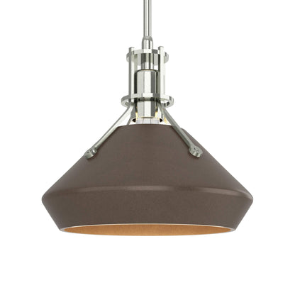 Henry Chamfer Pendant Light in Sterling/Bronze.