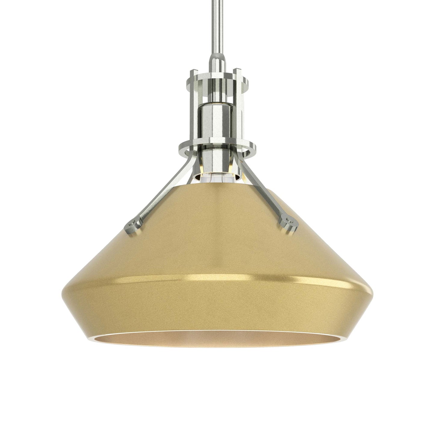 Henry Chamfer Pendant Light in Sterling/Modern Brass.