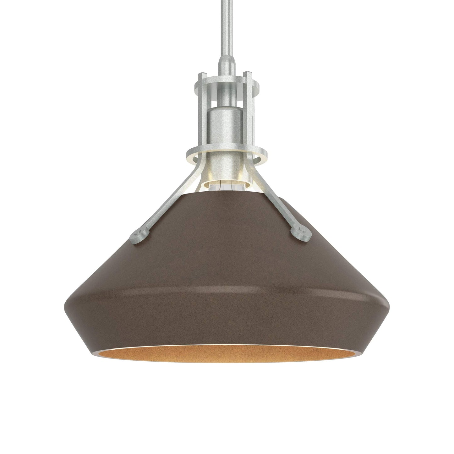 Henry Chamfer Pendant Light in Vintage Platinum/Bronze.