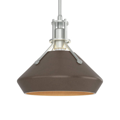 Henry Chamfer Pendant Light in Vintage Platinum/Bronze.