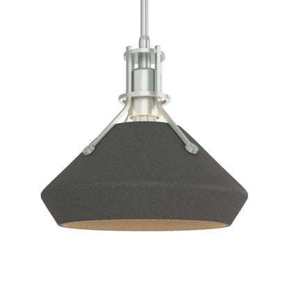 Henry Chamfer Pendant Light in Vintage Platinum/Natural Iron.