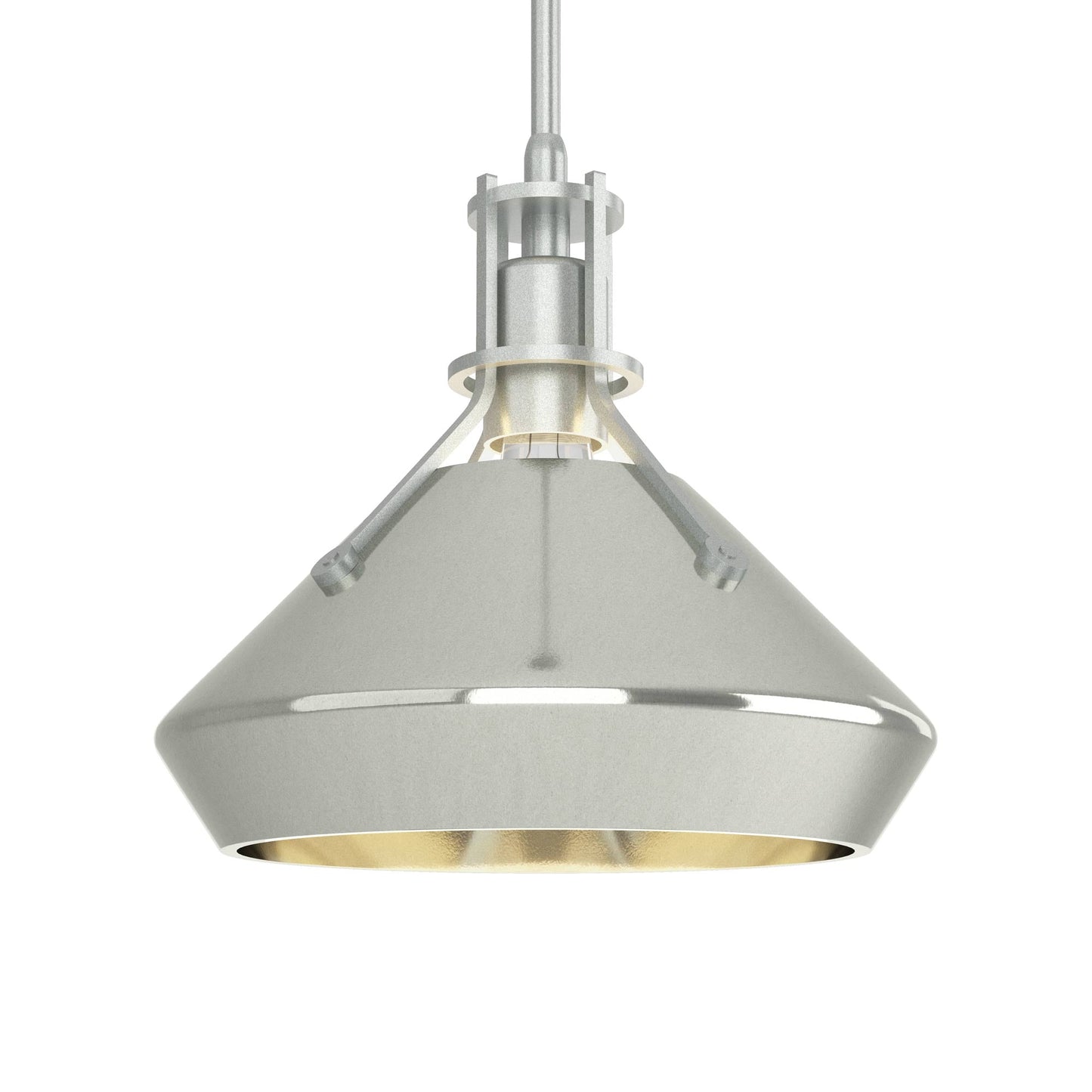 Henry Chamfer Pendant Light in Vintage Platinum/Sterling.