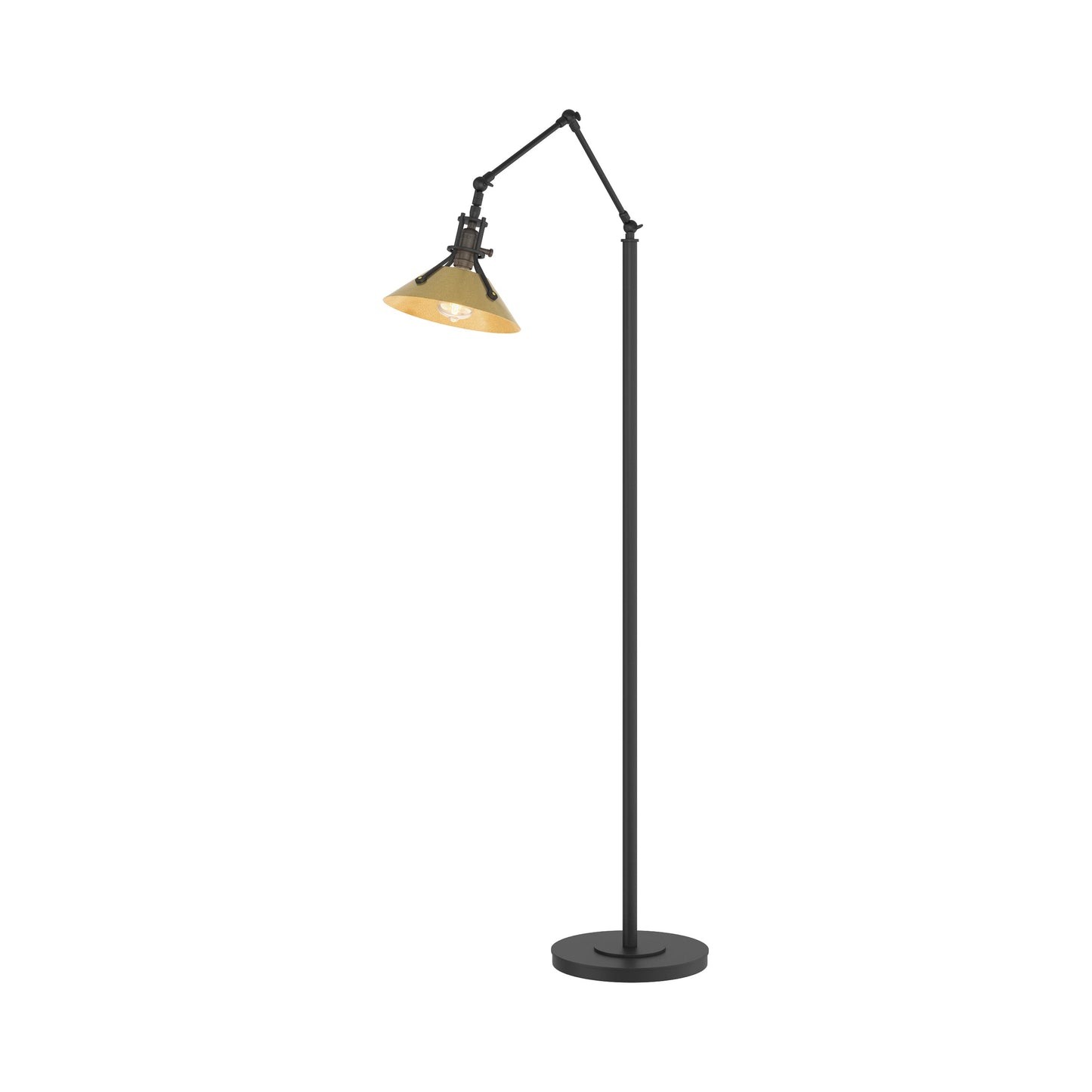 Henry Floor Lamp in Black/Modern Brass.