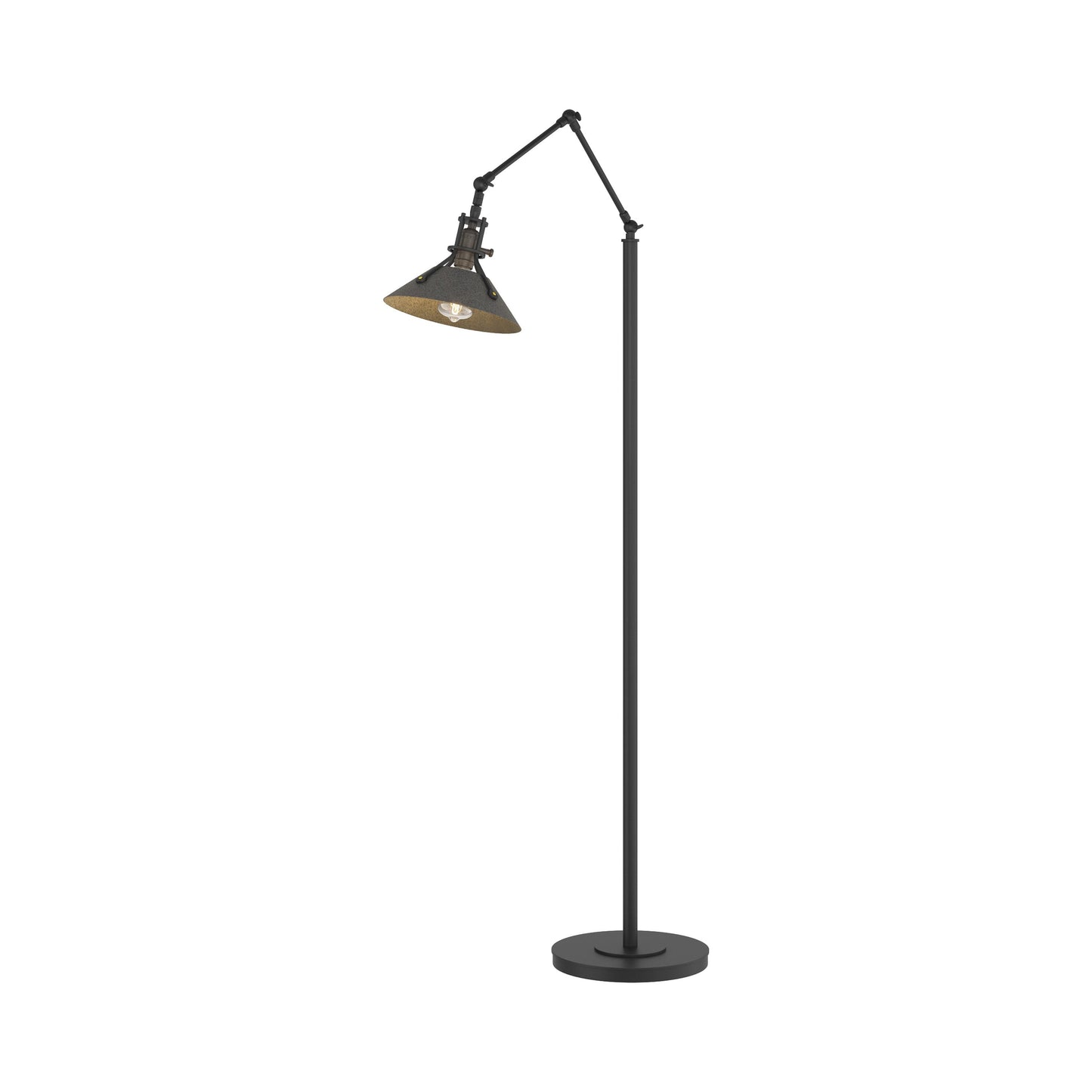 Henry Floor Lamp in Black/Natural Iron.