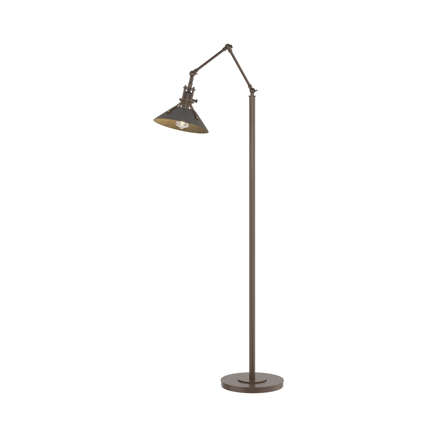 Henry Floor Lamp in Bronze/Natural Iron.