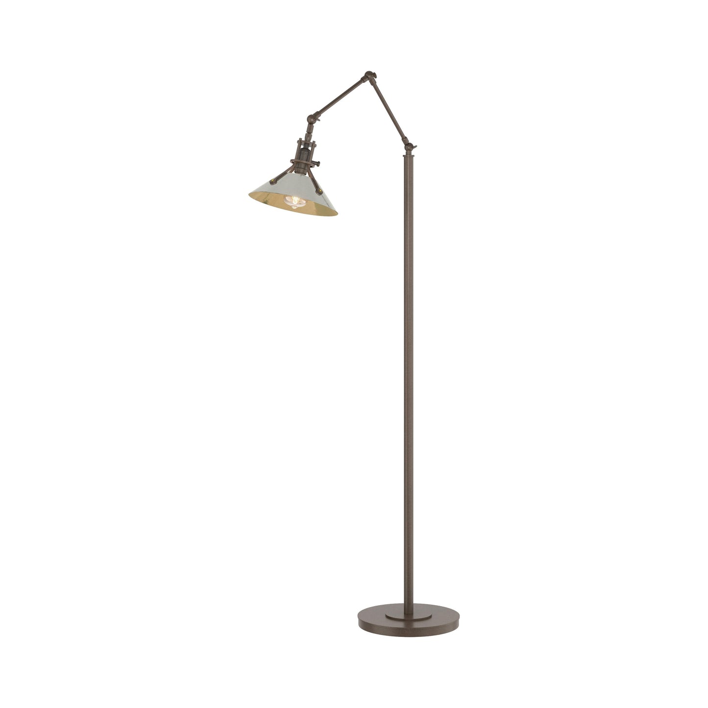 Henry Floor Lamp in Bronze/Sterling.